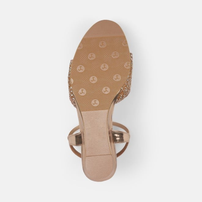 Mochi Women Rose-gold Party Sandals (SKU: 35-770-52-35)