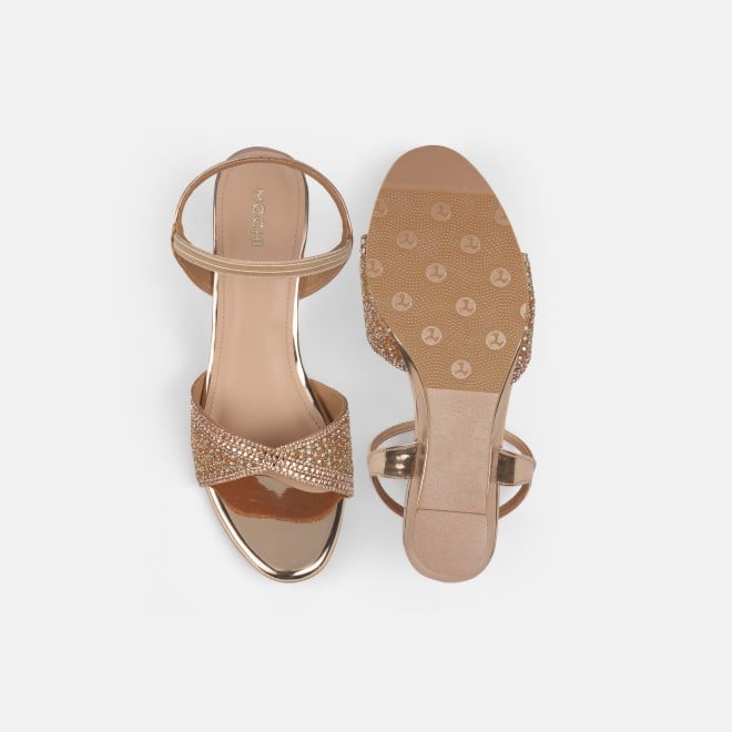Mochi Women Rose-gold Party Sandals (SKU: 35-770-52-35)