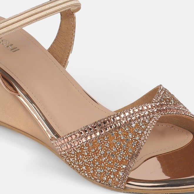 Mochi Women Rose-gold Party Sandals (SKU: 35-770-52-35)