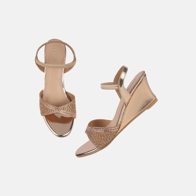 Mochi Women Rose-gold Party Sandals (SKU: 35-770-52-35)