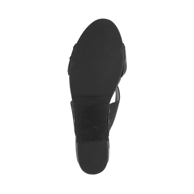 Mochi Women BlackSuede Party Slip Ons (SKU: 35-784-34-36)