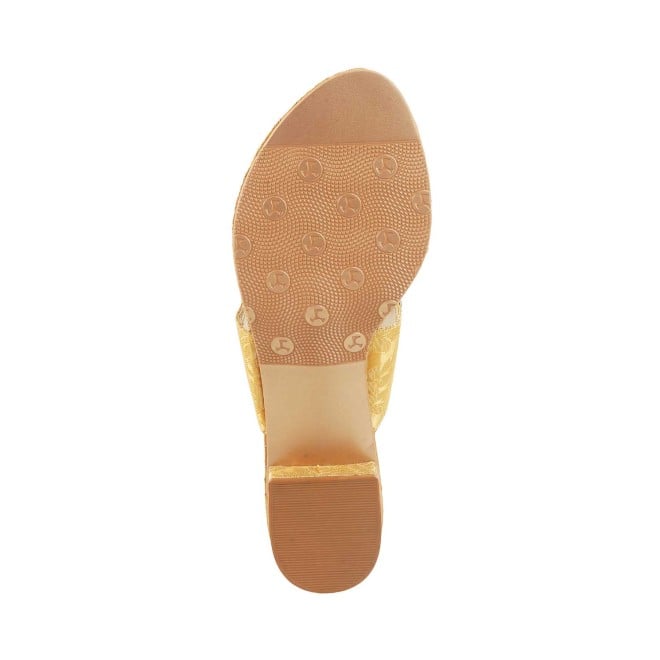 Mochi Women Gold Ethnic Slip Ons (SKU: 35-789-15-36)