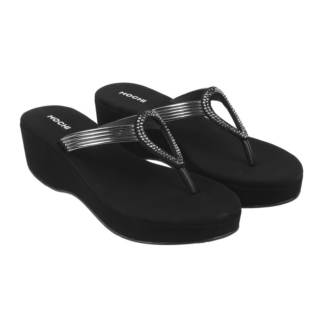 Mochi Women Black Casual Sandals (SKU: 35-800165-11-38)