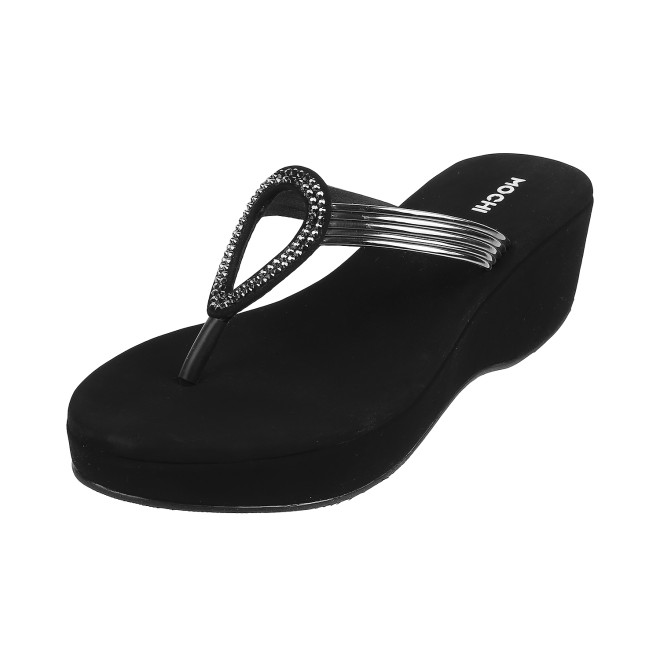 Mochi Women Black Casual Sandals (SKU: 35-800165-11-38)