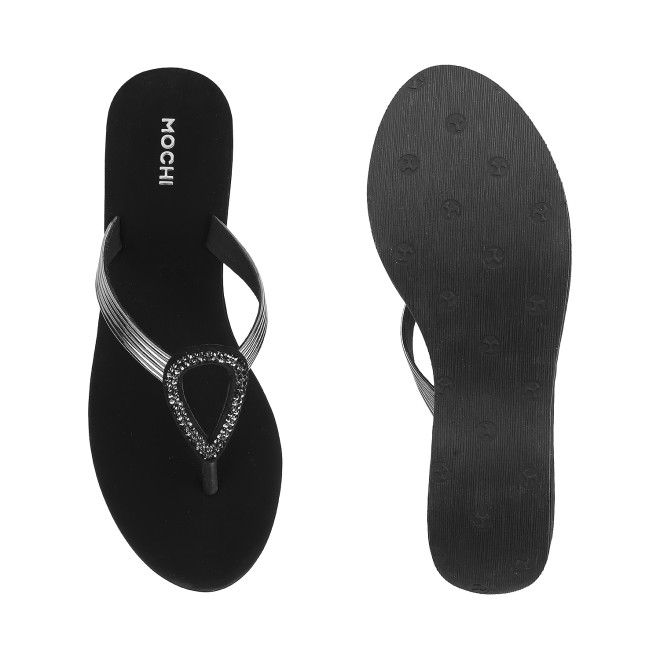 Mochi Women Black Casual Sandals (SKU: 35-800165-11-38)
