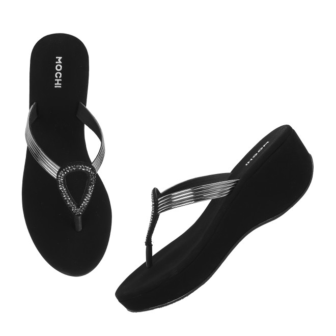 Mochi Women Black Casual Sandals (SKU: 35-800165-11-38)