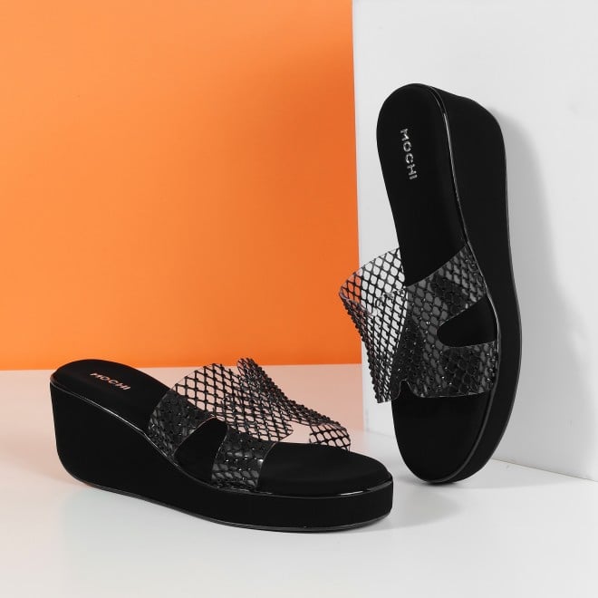 Mochi Women Black Casual Slip Ons (SKU: 35-802597-11-37)