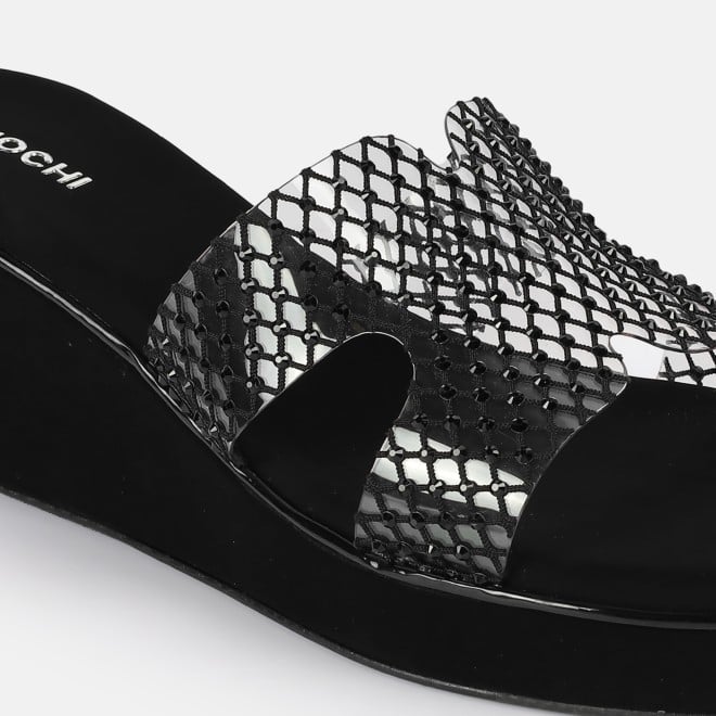 Mochi Women Black Casual Slip Ons (SKU: 35-802597-11-37)