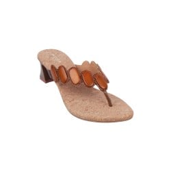 Women Bronze Ethnic Slip Ons