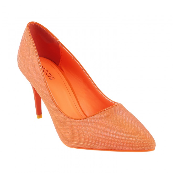 Mochi Women Orange Party Pumps (SKU: 35-8776-25-36)