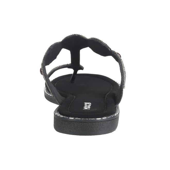 Mochi Women Black Ethnic Slip Ons (SKU: 35-901614-11-37)