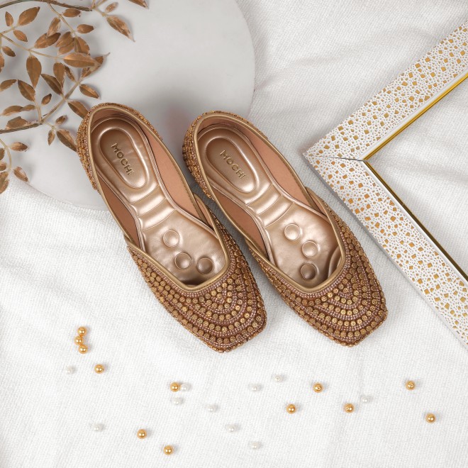 Mochi Women Antic-gold Ethnic Jutis