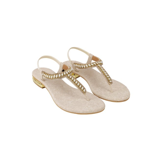Mochi Women Beige Casual Sandals (SKU: 35-901823-20-37)
