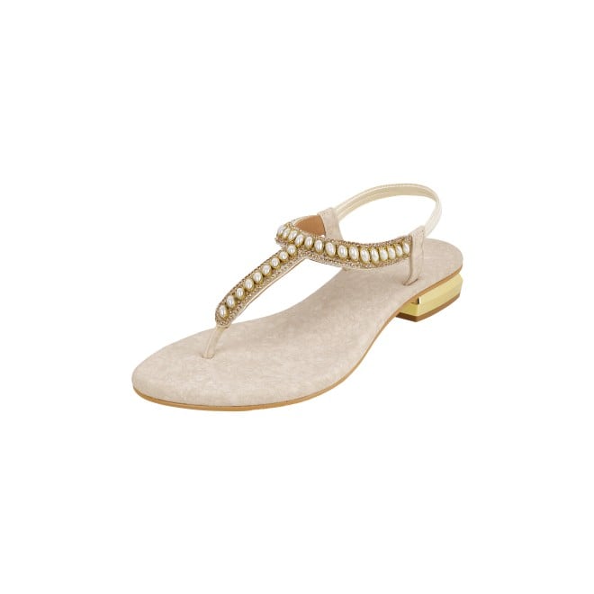Mochi Women Beige Casual Sandals (SKU: 35-901823-20-37)
