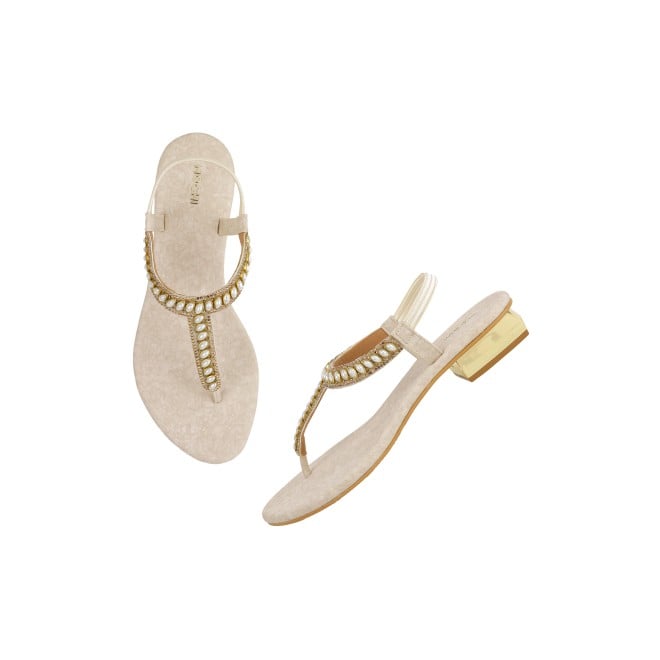Mochi Women Beige Casual Sandals (SKU: 35-901823-20-37)