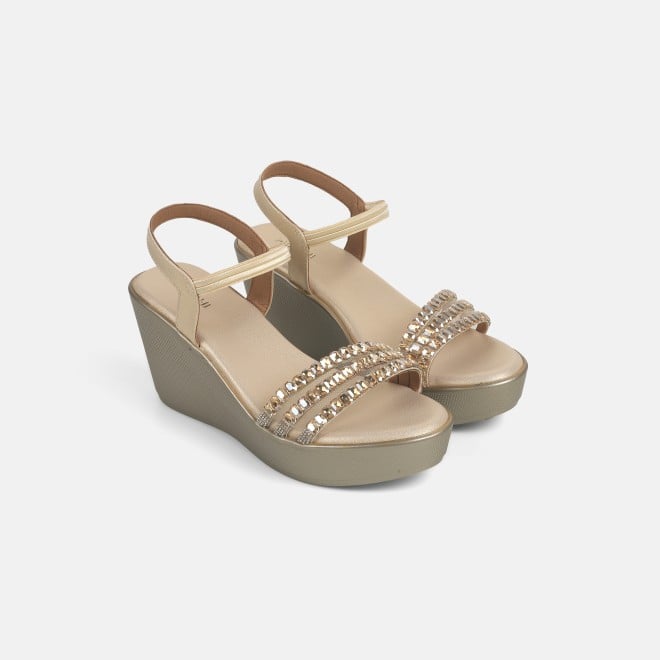 Mochi Women Gold Party Sandals (SKU: 35-902059-15-36)
