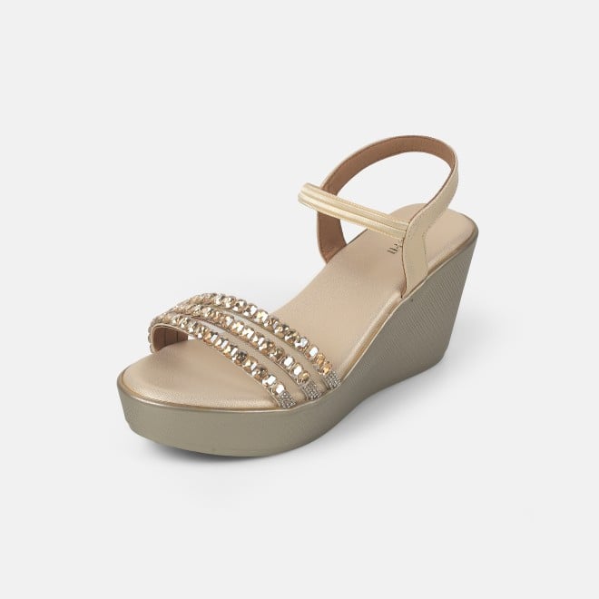 Mochi Women Gold Party Sandals (SKU: 35-902059-15-36)
