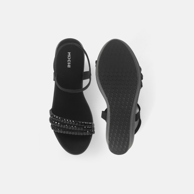 Mochi Women Black Party Sandals (SKU: 35-902059-11-36)