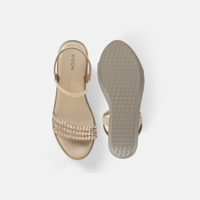 Mochi Women Gold Party Sandals (SKU: 35-902059-15-36)