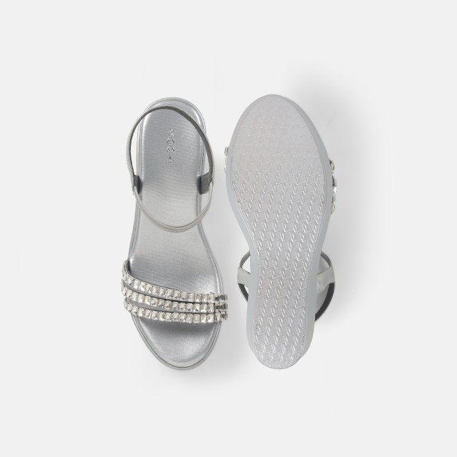 Mochi Women Silver Party Sandals (SKU: 35-902059-27-36)