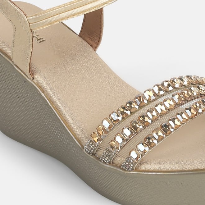 Mochi Women Gold Party Sandals (SKU: 35-902059-15-36)
