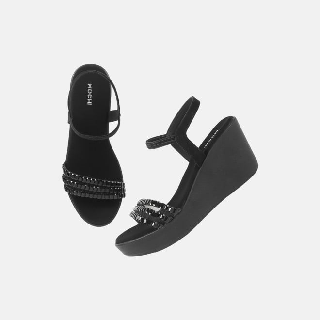 Mochi Women Black Party Sandals (SKU: 35-902059-11-36)