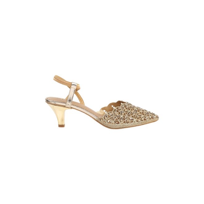 Mochi Women Gold Wedding Sandals (SKU: 35-929-15-36)