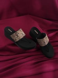 Women Black Casual Slip Ons