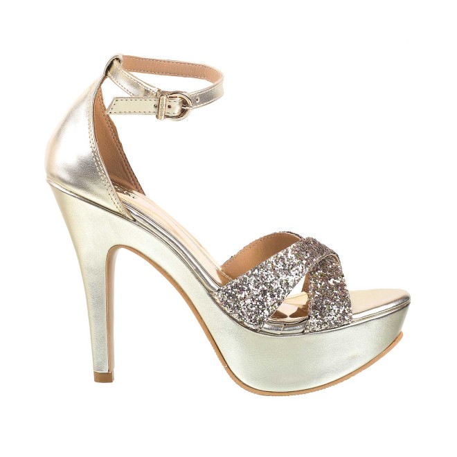 Mochi Women Gold Party Sandals (SKU: 35-953-15-36)