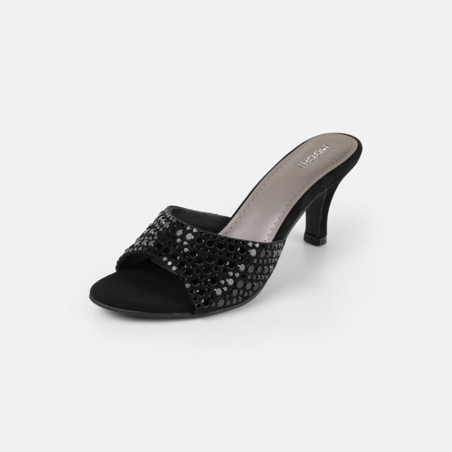Mochi Women Black Party Slip Ons (SKU: 35-981-11-36)