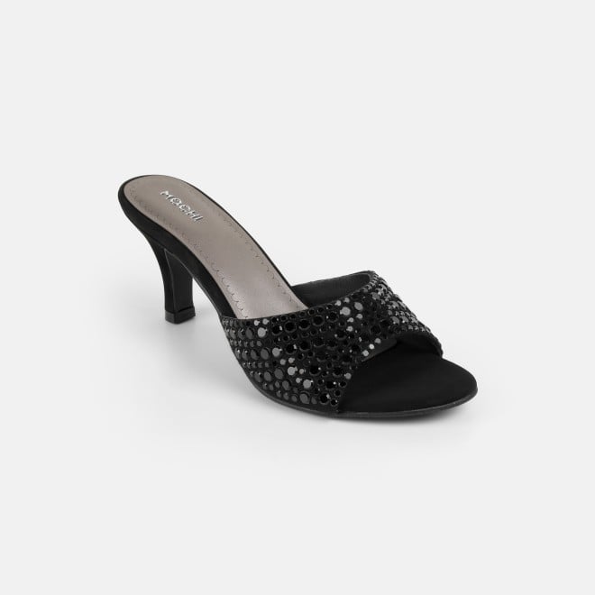 Mochi Women Black Party Slip Ons (SKU: 35-981-11-36)