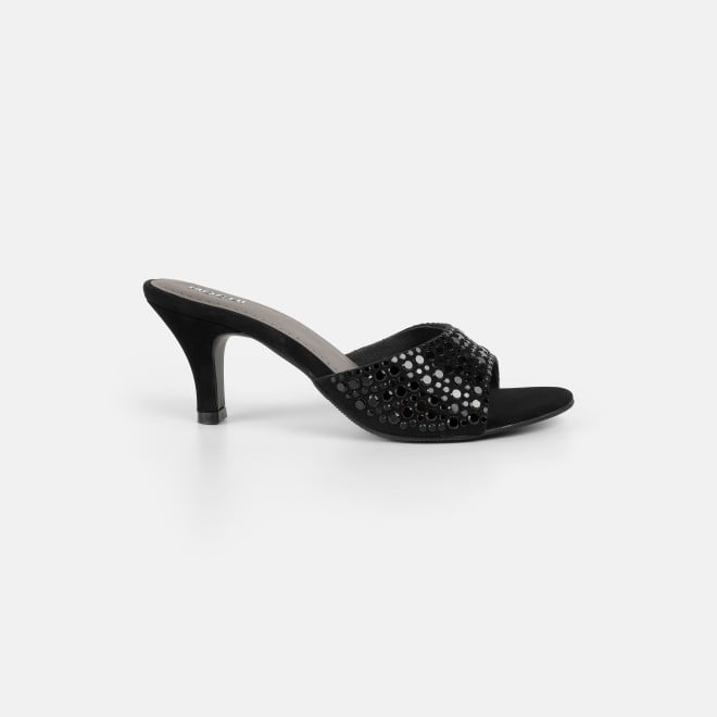 Mochi Women Black Party Slip Ons (SKU: 35-981-11-36)