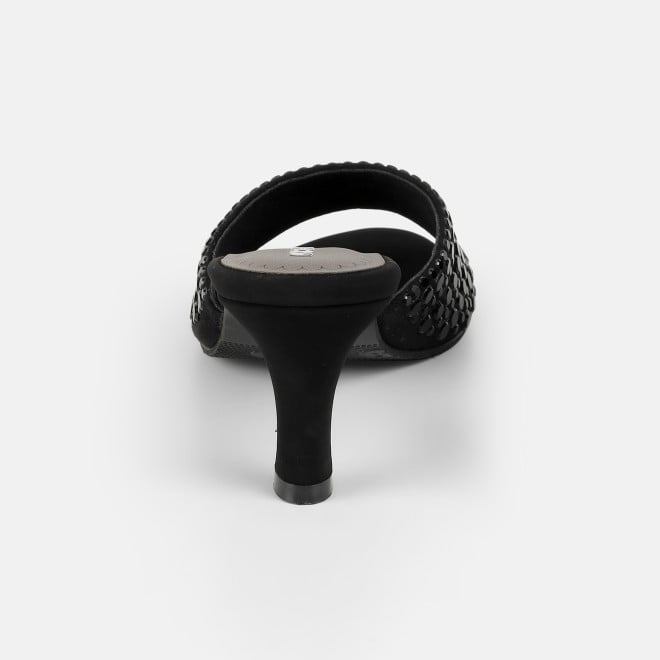 Mochi Women Black Party Slip Ons (SKU: 35-981-11-36)