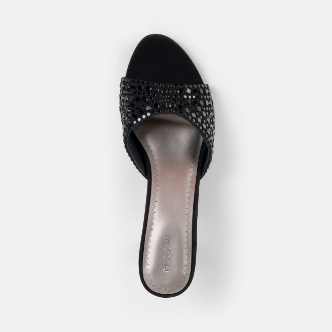 Mochi Women Black Party Slip Ons (SKU: 35-981-11-36)