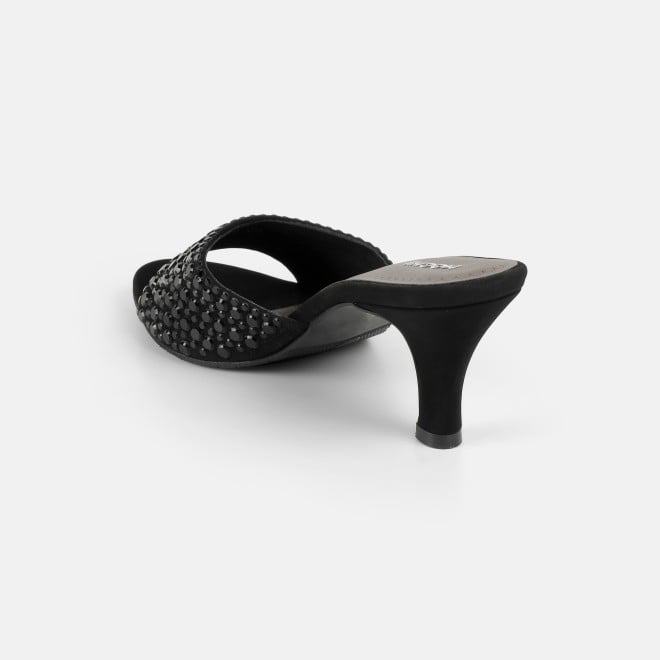 Mochi Women Black Party Slip Ons (SKU: 35-981-11-36)