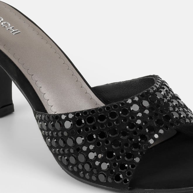 Mochi Women Black Party Slip Ons (SKU: 35-981-11-36)