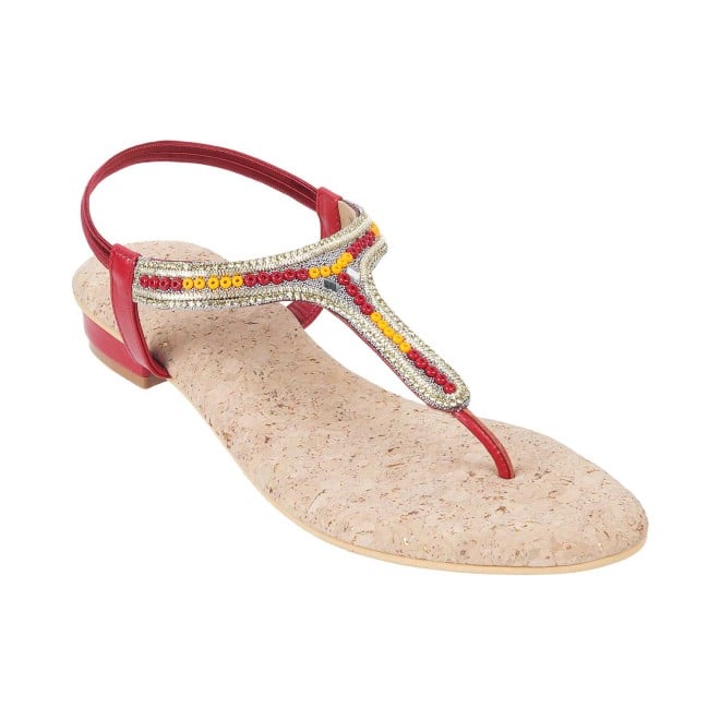 Mochi Women Maroon Casual Sandals (SKU: 35-993-44-36)