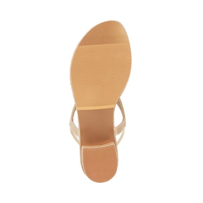 Mochi Women Gold Casual Sandals (SKU: 35-993-15-36)