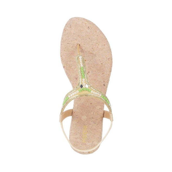 Mochi Women Gold Casual Sandals (SKU: 35-993-15-36)