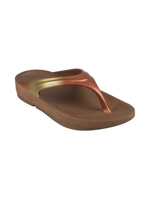 Womens Shoes Flats and flat shoes Sandals and flip-flops Havaianas Slim Flat Flip Flop 6.5 Bronze in Orange 
