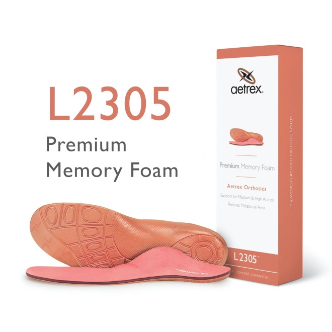 aetrex AETREX Women's Premium Memory Foam Orthotics W/ Metatarsal Support