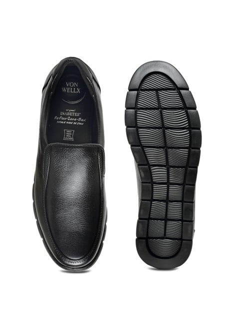 Von Wellx Men Black Formal Moccasin (SKU: 356-660060-11-41)