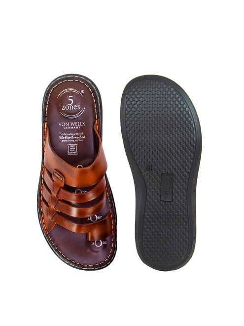 Von Wellx Men Brown Casual Slippers (SKU: 356-800040-12-40)