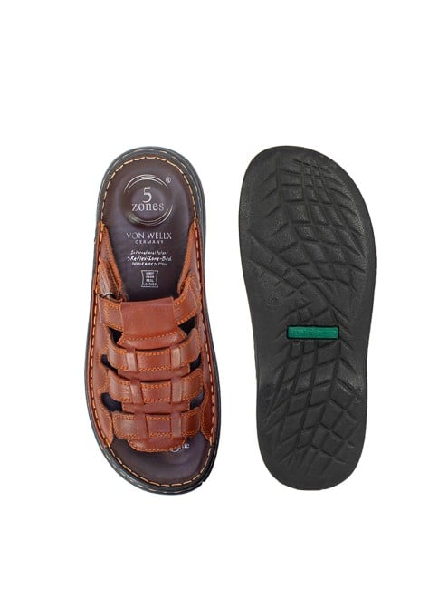 Von Wellx Men Brown Casual Slippers (SKU: 356-810080-12-40)