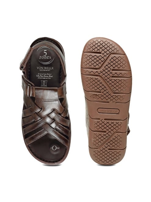 Von Wellx Men Brown Casual Sandals (SKU: 356-830030-12-45)