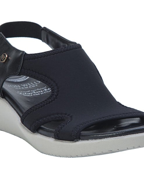 Von Wellx Women Black Casual Sandals (SKU: 357-220040-11-38)