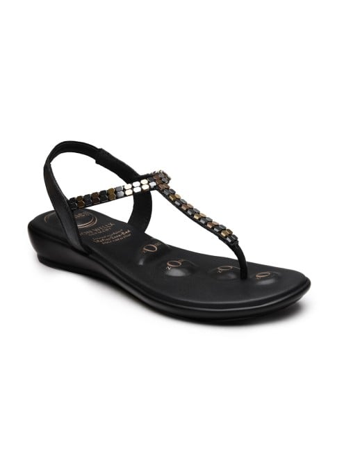 Von Wellx Women Black Casual Sandals (SKU: 357-320090-11-36)