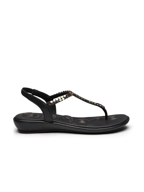 Von Wellx Women Black Casual Sandals (SKU: 357-320090-11-36)