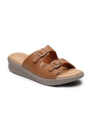 Women Tan Casual Slip Ons