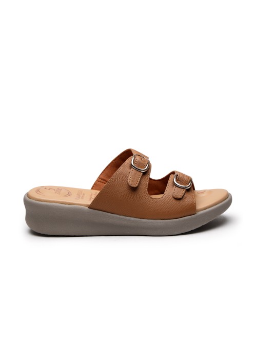 Von Wellx Women Tan Casual Slip Ons (SKU: 357-420060-23-36)